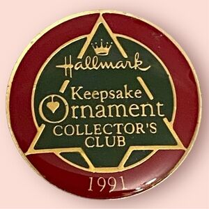 3/$10 🎄Hallmark Pin Keepsake Ornament Collector’s Club 1991 Vintage